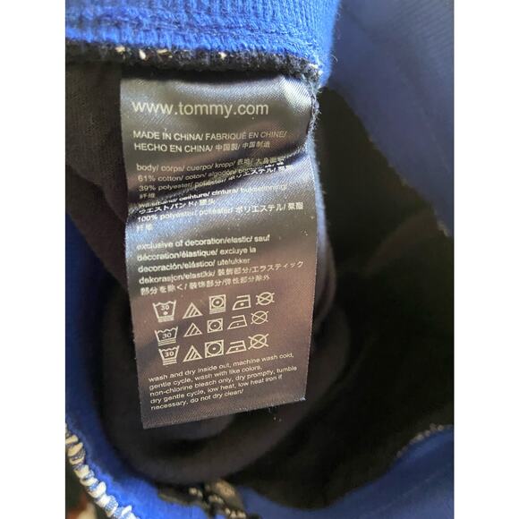 Tommy Hilfiger Womens Shorts Sz XS Navy Sweatshorts Striped Waistband Drawstring - Picture 4 of 4